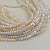 Perles de culture d'eau douce blanches de qualité supérieure, perles de rocaille minuscules, fil de perles, bijoux faits à la main, marque HB, modèle direct usine