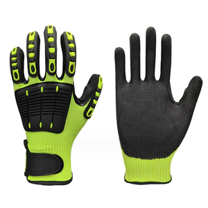 Anti EN388 4X43DP TPR arena nitrilo recubierto resistente a cortes seguridad trabajo mecánico guantes de alto impacto - Product Image 4