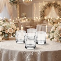 Lot de 55 ml de coupelles en verre transparent pour bougies chauffe-plat, idéales pour la décoration de tables lors de fêtes et événements