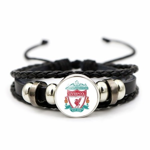 Pulseras de tenis unisex de aleación de zinc negras con logo del Manchester City, tejidas a mano, joyería casual/de fiesta deportiva al por mayor - Product Image 2