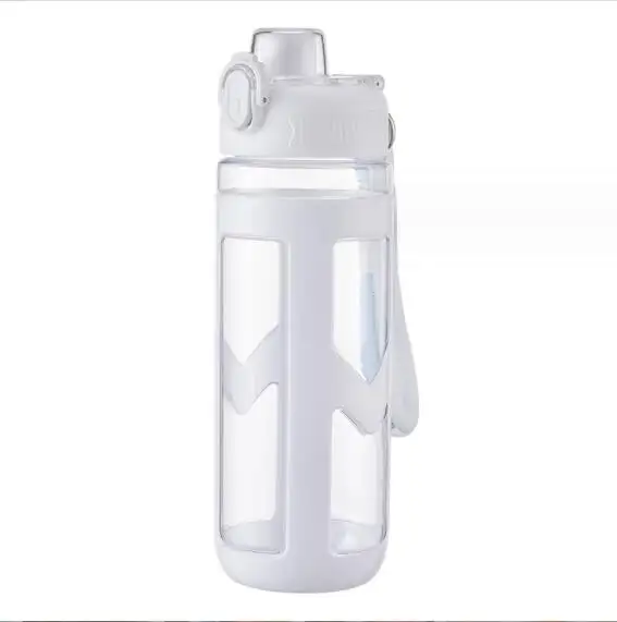 पोर्टेबल 700 एमएल स्पष्ट बीपा मुक्त प्लास्टिक चूषण नझन स्ट्रैप यात्रा खेल पानी की बोतल फ्लास्क