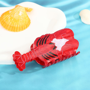 Kreative, Niedliche, Modische Haarklammer mit Ozean-Thema: Kleiner Fisch, Hummer, Schildkröte aus Acryl für Kinder-Haaraccessoires, Werbegeschenk - Product Image 3