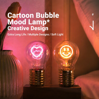 Ampoule LED rechargeable à intensité variable, petite veilleuse design, lumière d'ambiance créative à filament personnalisable pour toute la maison
