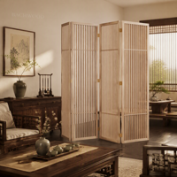Paravent en bois massif antique chinois, panneau de séparation décoratif traditionnel pour la séparation intérieure