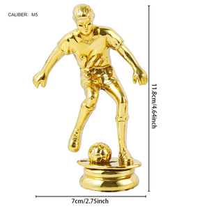 2024 último diseño trofeos de fútbol de plástico figura de jugador de fútbol para torneo de fútbol - Product Image 5