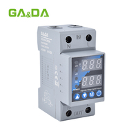 Protecteur numérique de surtension et de sous-tension réglable 63A AC 220V, monophasé, avec relais de protection à réconnexion automatique 50/60Hz