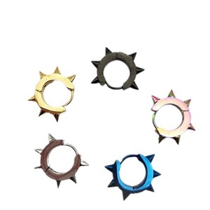 Pendientes de Oreja con Púas de Acero Inoxidable 316L, Estilo Punk, Joyería de Moda para Hombre - Product Image 5