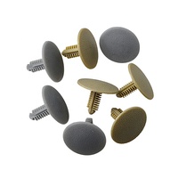 20pcs 6mm Trou 24.5mm Garniture de Tête Panneau de Porte Clip de Retenue Rivet Beige
