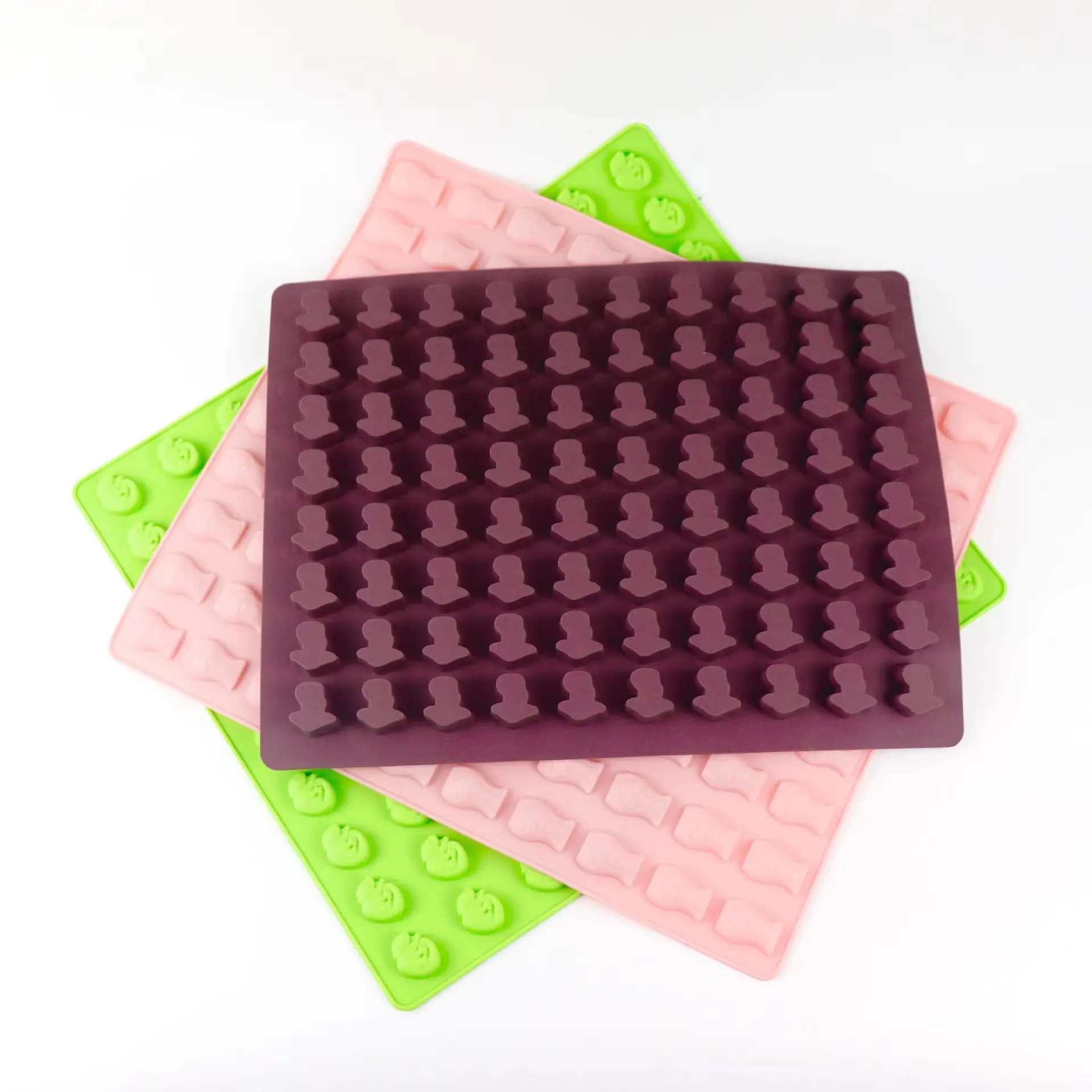 2023 mới nóng bán Gummy Jelly Cube Silicone khuôn tùy chỉnh Silicone bánh khuôn để bán gấu tam giác kim cương