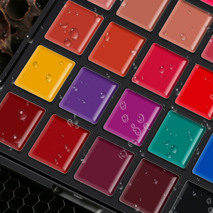 พาเลทลิปสติก 25 สี ลิปสติกเนื้อนู้ดชุ่มชื้นสูง ลิปกลอสเนื้อครีมแมตต์ กันน้ำ แต่งแต้มริมฝีปาก - Product Image 4
