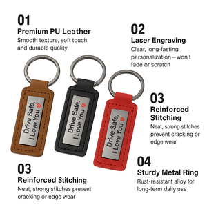 Llavero de cuero PU, espejo Compacto personalizado de cuero, forma de corazón Mini, proveedor de fábrica OEM - Product Image 4