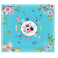 Nouvelle nappe en tissu durable, absorbante et à séchage rapide, style chinois, motif floral et oiseaux, en boue de diatomée, lavable à la main