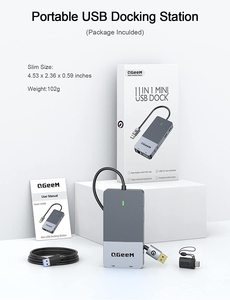 USB <span class=keywords><strong>Docking</strong></span> Station 11in1 qgeem Dual HDM I Adapter Ba hiển thị USB một máy tính xách tay DisplayLink <span class=keywords><strong>Docking</strong></span> Tương thích cho Macboo k m1m2 - Product Image 4