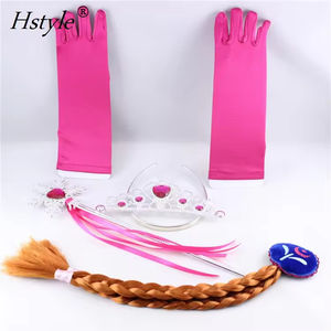 Hstyle nuovo prodotto regina elegante <span class=keywords><strong>Elsa</strong></span> principessa <span class=keywords><strong>Anna</strong></span> bacchetta magica + diadema di strass + corona per capelli + guanto SET regalo per ragazza - Product Image 4