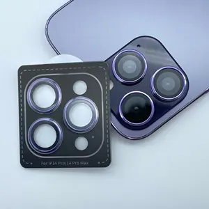 Kleurrijke Metalen Diamant Frame Lens Camerabeschermer Voor Iphone 14 Plus Camera Lensbeschermer