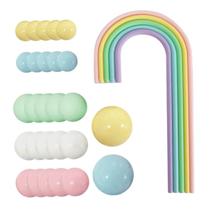 <b>Rainbow</b> DIY Cake Topper With Balloons Foam Balls for Baby Shower Birthday Anniversary Party Cake Decorations Supplies Colorful - Product Image 2