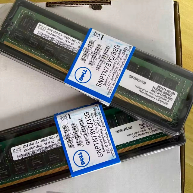 Data Centers SNPTN78YC DDR4 2666MHz 32GB TN78Y 1.2V RDIMM ECC Registered Server Memory with PowerEdge/Precision Systems
