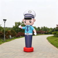 Costume de mascotte gonflable en tissu Oxford Longgang Waving Character avec souffleur intégré, résistant à l'eau et au soleil, couleurs personnalisables pour les fêtes