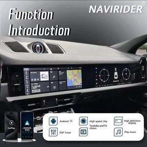 Radio para Auto con Pantalla Interactiva de 12.3+12.3 Pulgadas para Porsche Cayenne 2018-2024, Actualización 2025, Nueva Pantalla Android 15, Multimedia, Video, GPS, Carplay - Product Image 2