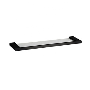 Watersino OEM Accessoires <span class=keywords><strong>de</strong></span> salle <span class=keywords><strong>de</strong></span> bain SS304 <span class=keywords><strong>Verre</strong></span> Noir mat Étagère <span class=keywords><strong>de</strong></span> <span class=keywords><strong>douche</strong></span> murale - Product Image 1