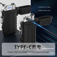 Briquet torche à double arc étanche pour l'extérieur Allume-cigare télescopique à rotation de 360 degrés pour le camping Plastique USA Tariff Free