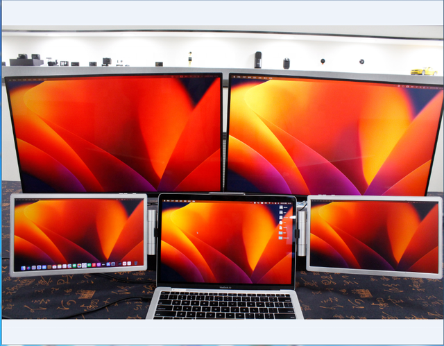 Factory Wholesale 1080P High Quality Triple Monitor for USB 12 Inch Dual Monitor Two Extra Screens for Laptop