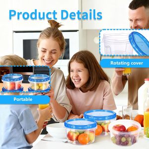 Tazón Redondo Transparente Desechable de Plástico PP de 450 ml con Tapa para Comida de Fiesta, Catering, Verduras y Sopa, Venta al Por Mayor - Product Image 4