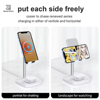 Support de chargeur sans fil de bureau de téléphone, chargeur multifonctionnel 15W pour le chargeur sans fil de montre d'écouteur de téléphone portable