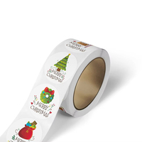 Frohe Weihnachten Wasserdichte Vinyl-Aufkleber Benutzerdefinierte Form Benutzerdefinierte Größe für Kinder Geschenk Basteln Backen Verpackung Umschlag Schreibwaren