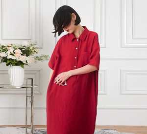 Vestido Maxi de Lino y Algodón para Mujer, Estilo Holgado, Vestido Tipo Bata Boho de Verano, Fabricante Mayorista - Product Image 1