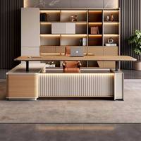 Bureau de direction en bois CEO Ascend and Descend, mobilier de bureau, bureau de direction au design moderne, plateau en bois de noyer