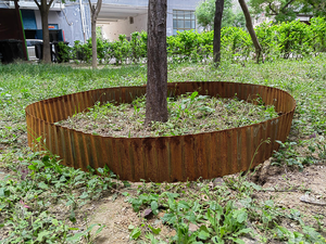 Bandes longues de bordure de jardin en acier Corten effet rouillé pour pelouses, jardinières et parterres de fleurs - Product Image 6