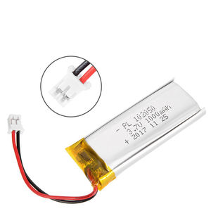 Customized 102050 <strong>3</strong>,7 V 1000 mAh lithium polymer LiPo battery with Connector - Product Image 1