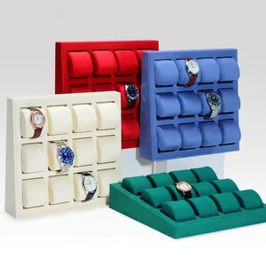 Expositor <span class=keywords><strong>de</strong></span> Relojes y Joyas al por Mayor con Soporte <span class=keywords><strong>de</strong></span> Microfibra y Almohada para Exhibición en Salón <span class=keywords><strong>de</strong></span> Joyería - Product Image 2