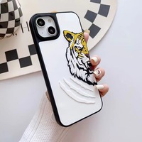 Coque de protection antichoc en silicone motif Tigre de dessin animé 3D pour iPhone 17 16 15 14 13 12 11 Pro Max