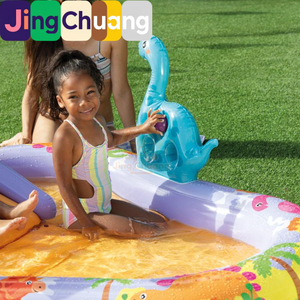 Piscine gonflable pour bébé avec toboggan à eau en forme de <span class=keywords><strong>dinosaure</strong></span>, bac à sable et piscine à balles, modèle 56139 - Product Image 3