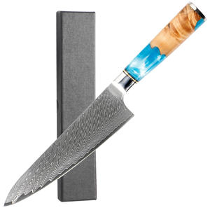 7 pièces Chef professionnel VG10 ensemble de couteaux damas japonais lame en acier inoxydable poignée en résine cuisine Cuchillos De Santoku <span class=keywords><strong>Couteau</strong></span> - Product Image 1