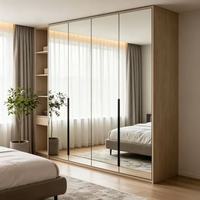 Système de dressing ouvert sur mesure de luxe avec éclairage LED interne intelligent pour la décoration résidentielle haut de gamme