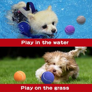 Custom logo High Elasticity <b>Dog</b> Tennis <b>Ball</b> Toy Colorful Easy Catching Pet Playing <b>Ball</b> <b>Dog</b> Chew and Chasing 2.5 Inch - Product Image 5