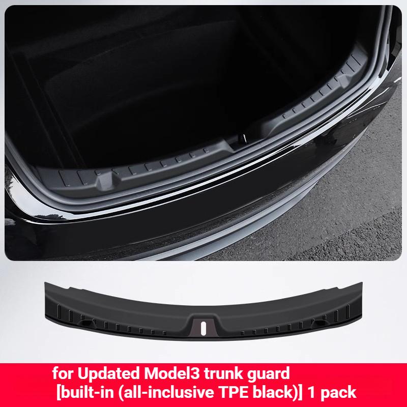 Nouveau protecteur de coffre arrière intégré (TPE noir) pour Model 3 - 1 pièce
