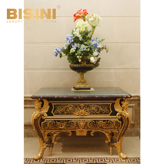 New Classic French Style Antique Solid Wood Hand Carved Console Table
