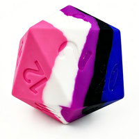 Dés D&D personnalisés 55 mm D20 géants en caoutchouc souple silicone, service OEM en gros pour jeux de société