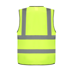 Áo phản quang an toàn cấp <span class=keywords><strong>2</strong></span> đạt chứng nhận CE, có logo tùy chỉnh, băng phản quang 5cm, khóa kéo - Product Image 4