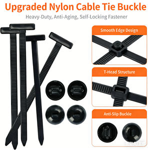 أربطة كابلات من النايلون ذاتية القفل عبر الحدود مع مشبك ربط عالمي من النايلون - Product Image 4