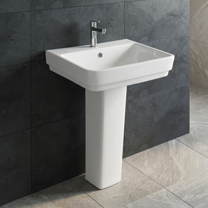 Lavabo de Pedestal de Cerámica Moderno, de Pie, en Oferta, Precio de Mayoreo en China - Product Image 5