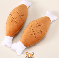 Jouet pour chien en peluche double bâtonnet d'os - Sonore, résistant à la mastication, pour le nettoyage des dents, avec son doux pour chiens et chats de petite et moyenne taille