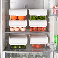 WANUO Contenant de Rangement Alimentaire pour Réfrigérateur en Matière Alimentaire, Organisateur de Réfrigérateur en Plastique Transparent 6L