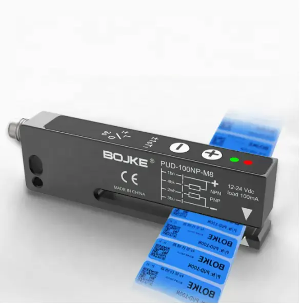 BOJKE laser transparente rotulagem sensor preço etiqueta contato/detector/slot/lacuna foto sensor elétrico para etiqueta da máquina