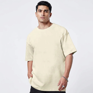 Camiseta Extra Grande Personalizada para Hombre, de Algodón Tejido, con Estampado Digital, Holgada, para Fitness - Product Image 1
