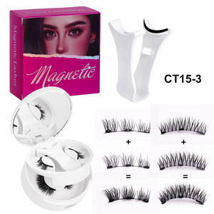 Kit de <span class=keywords><strong>cils</strong></span> magnétiques à l'aspect naturel avec logo personnalisé en gros, sans colle, réutilisables, <span class=keywords><strong>cils</strong></span> magnétiques quantiques avec applicateur - Product Image 3